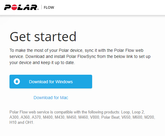 Download polar flow software